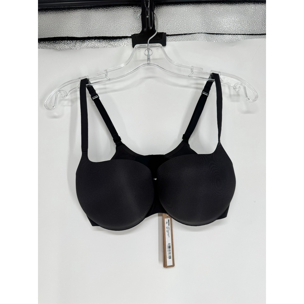 SKIMS Ultimate Push Up Balconette Bra Womens 34D Onyx Black Underwired Padded